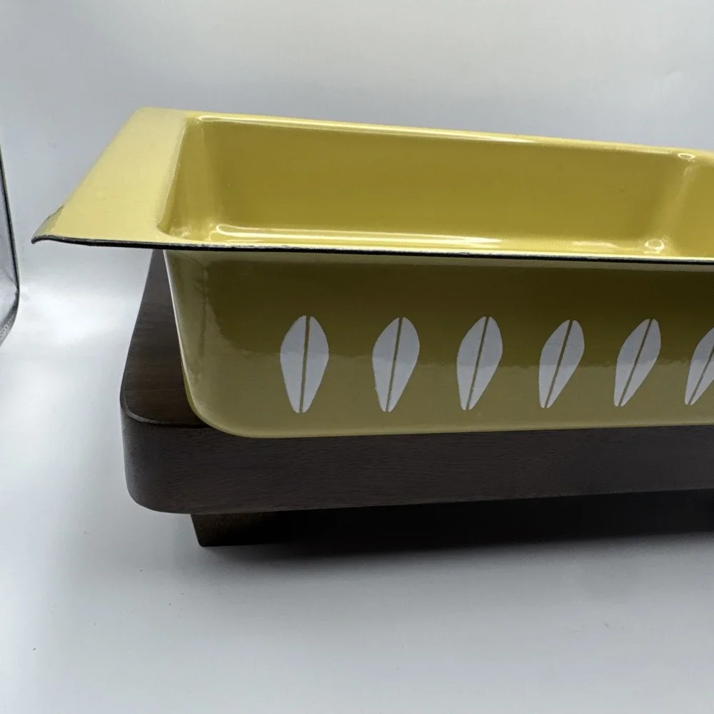 Cathrineholm Enamelware Lotus Baking Pan Green Lasanga Casserole Rectangular